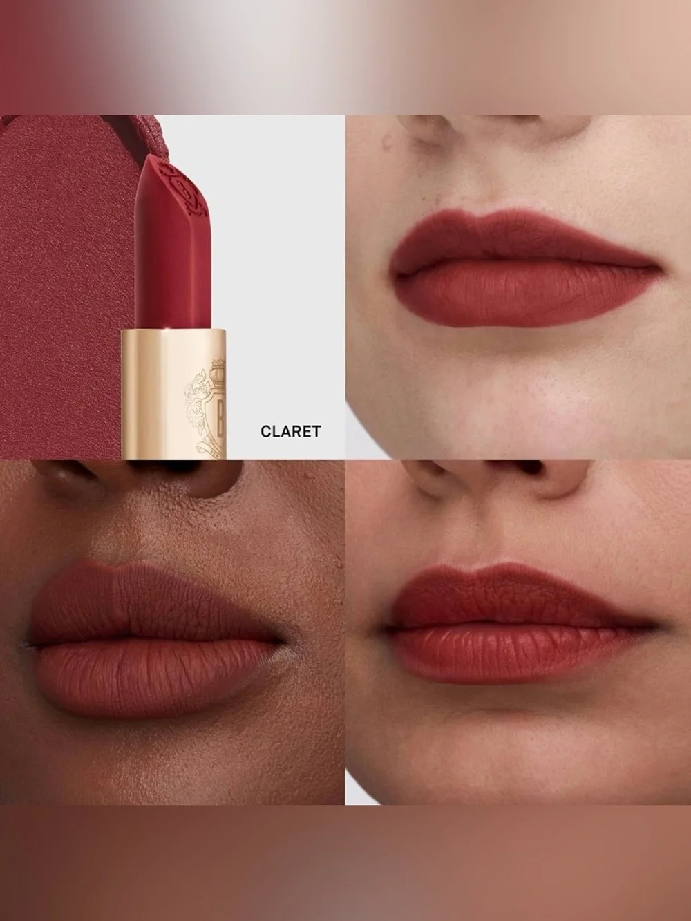 NWT NIB Bobbi Brown Luxe Cashmere Matte Lipstick (Claret) - Picture 5 of 9